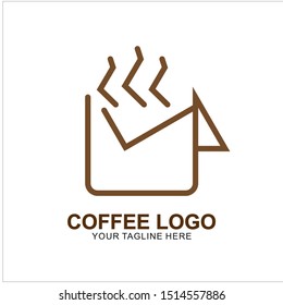 Coffee logo design with modern concept. Icon coffee cup vector template