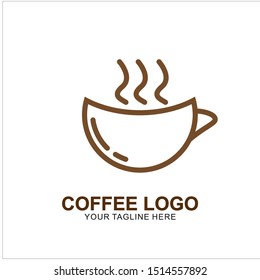 Coffee logo design with modern concept. Icon coffee cup vector template