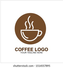 Coffee logo design with modern concept. Icon coffee cup vector template