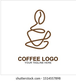 Coffee logo design with modern concept. Icon coffee cup vector template