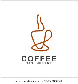 Coffee logo design with modern concept. Icon coffee cup vector template