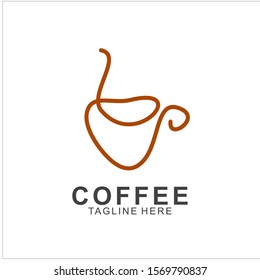 Coffee logo design with modern concept. Icon coffee cup vector template