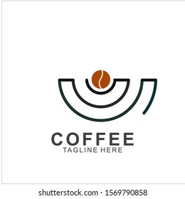 Coffee logo design with modern concept. Icon coffee cup vector template