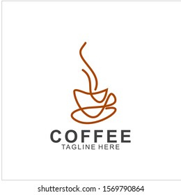 Coffee logo design with modern concept. Icon coffee cup vector template