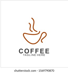 Coffee logo design with modern concept. Icon coffee cup vector template
