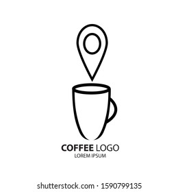 Coffee logo design with modern concept. Icon coffee cup vector template