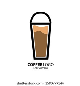 Coffee logo design with modern concept. Icon coffee cup vector template