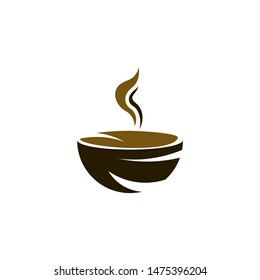 Coffee logo design in modern shape