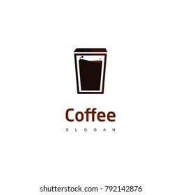 Coffee Logo Design For Restaurant or cafe, cup icon