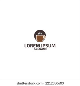 Coffee logo design, coffee shop logo, simple icon logo.