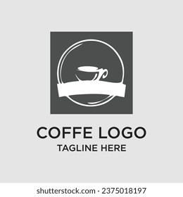 Coffee logo design simple concept Premium Vector
