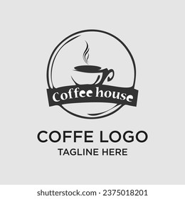 Coffee logo design simple concept Premium Vector
