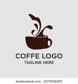 Coffee logo design simple concept Premium Vector