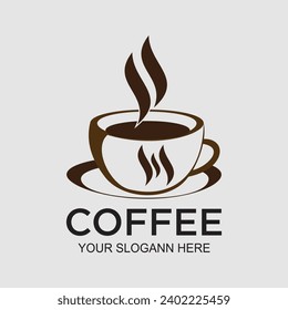 Coffee logo design simple concept Premium Vector