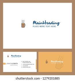 Coffee Logo design with Tagline & Front and Back Busienss Card Template. Vector Creative Design