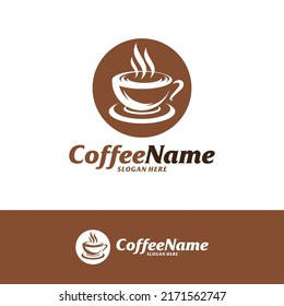 Design-Vorlage für Coffee-Logos Coffee-Logo-Konzept-Vektor. Kreatives Symbolsymbol