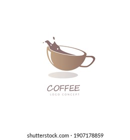 Coffee Logo Design Template Flat Style Vector