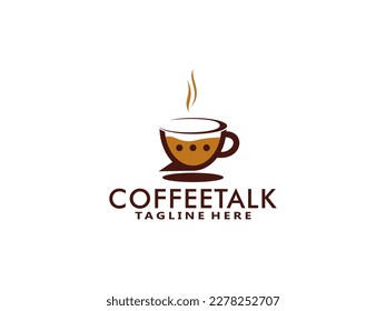 Coffee logo design template, Vector coffee logo for coffee shop, and any business related to coffee