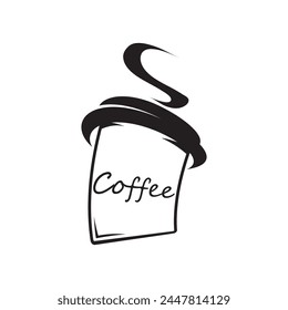 Coffee logo design template, Vector coffee logo for coffee shop, and any business related to coffee