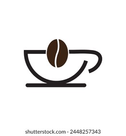 Coffee logo design template, Vector coffee logo for coffee shop, and any business related to coffee