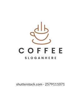 Coffee logo design template vector illustration on white background