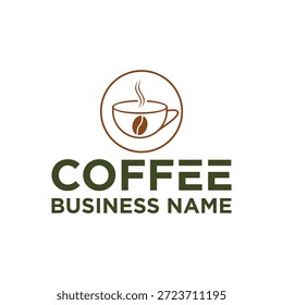 Coffee logo design template  Vector coffee logo for coffee shop  and any business related to coffee