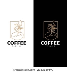 Coffee Logo Design, Coffee Tree Drink Vector, Template Symbol Illustration