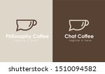 Coffee logo design with two variations type. Simple and unique logo for shop business sign. Tendy Eps10 Illustration