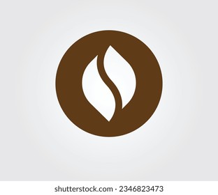 coffee logo design vector art brown color icon