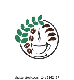 Coffee logo design vector with creative idea