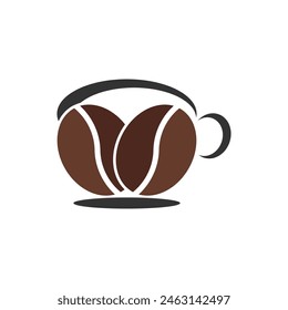 Coffee logo design vector with creative idea