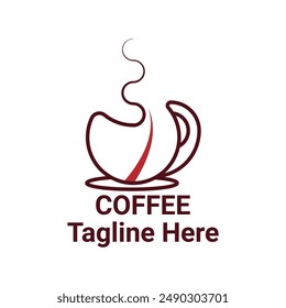 coffee logo design vector. creative minimalist a cup of coffee logo design template