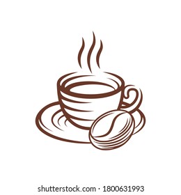 Coffee Logo design vector illustration. Vintage Coffee Logo vector design concept for cafe and restaurant. Abstract Coffee Shop vector design for Logo, icon, label, badge, sign and symbol.