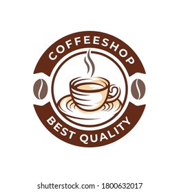 Coffee Logo design vector illustration. Retro Vintage Coffee Logo vector design concept for cafe and restaurant emblem. Coffee Shop vector design for Logo, icon, label, badge, sign and symbol.