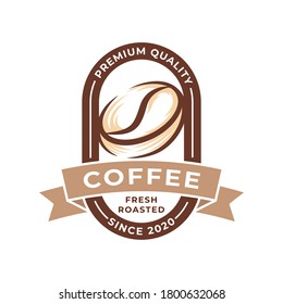Coffee Logo design vector illustration. Retro Vintage Coffee Logo vector design concept for cafe and restaurant emblem. Coffee Shop vector design for Logo, icon, label, badge, sign and symbol.