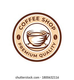Ilustración vectorial del diseño del logotipo del café. Concepto de diseño vectorial con logotipo de café retro vintage para emblema de café y restaurante. Coffee Shop diseño vectorial para logotipo, icono, etiqueta, placa, signo y símbolo.