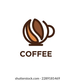 Coffee logo design vector illustration unique concept Premium Vector
