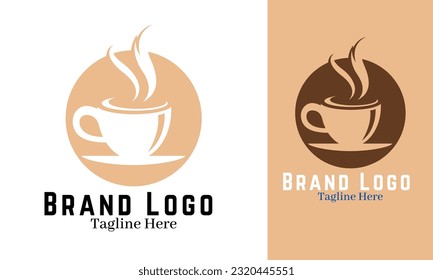 Coffee logo design vector illustration. Cafe logos minimalist concept
