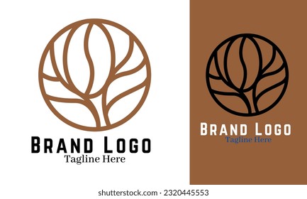Coffee Logo Design, Vektorgrafik. Minimalistisches Konzept für Café-Logos