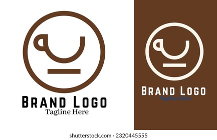 Coffee logo design vector illustration. Cafe logos minimalist concept