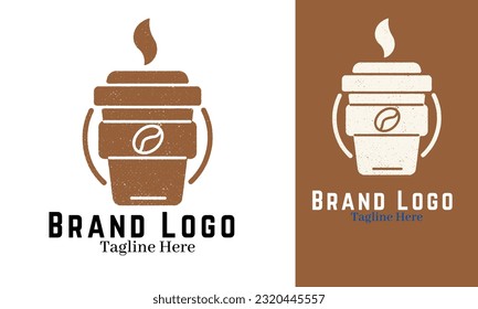 Ilustración vectorial del diseño del logo del café. Concepto minimalista de logotipos de café