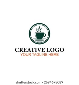 Coffee-Logo-Design, Vektorlogo, Illustration Logo-Design