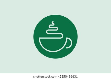 ilustración vectorial del diseño del logotipo del café