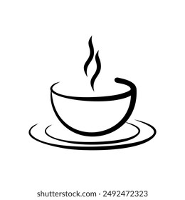 COFFEE LOGO DESIGN VECTOR LINE ART,SIMPLE AND MINIMALIST LOGO ILLUSTRATION