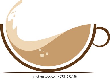 Coffee logo design vector stock