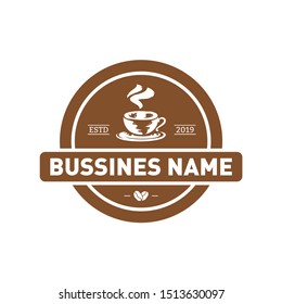 Coffee logo design vector template. Coffee label, Badge, Emblem. Illustration