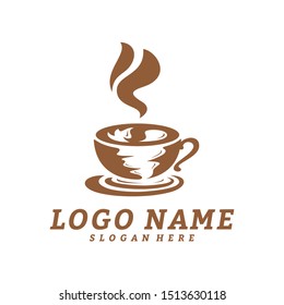 Coffee logo design vector template. Coffee label, Badge, Emblem. Illustration