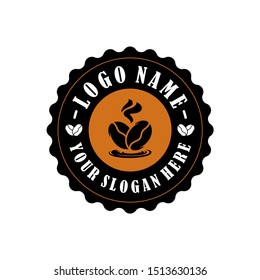 Coffee logo design vector template. Coffee label, Badge, Emblem. Illustration