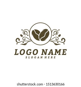 Coffee logo design vector template. Coffee label, Badge, Emblem. Illustration