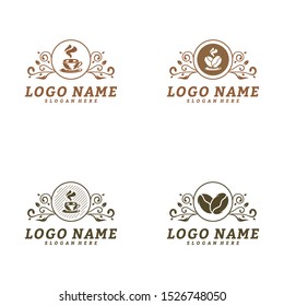 Coffee logo design vector template. Coffee label, Badge, Emblem. Illustration